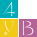 Logo 4 your Business GmbH. Drei Quadrate in den Farben Petrol, Gelb und Pink mit den Buchstaben 4yB
